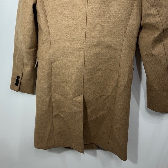 Express Women’s Trench Coat Wool Blend Camel Color Water Resistant size XS. NWT. - Picture 9 of 12